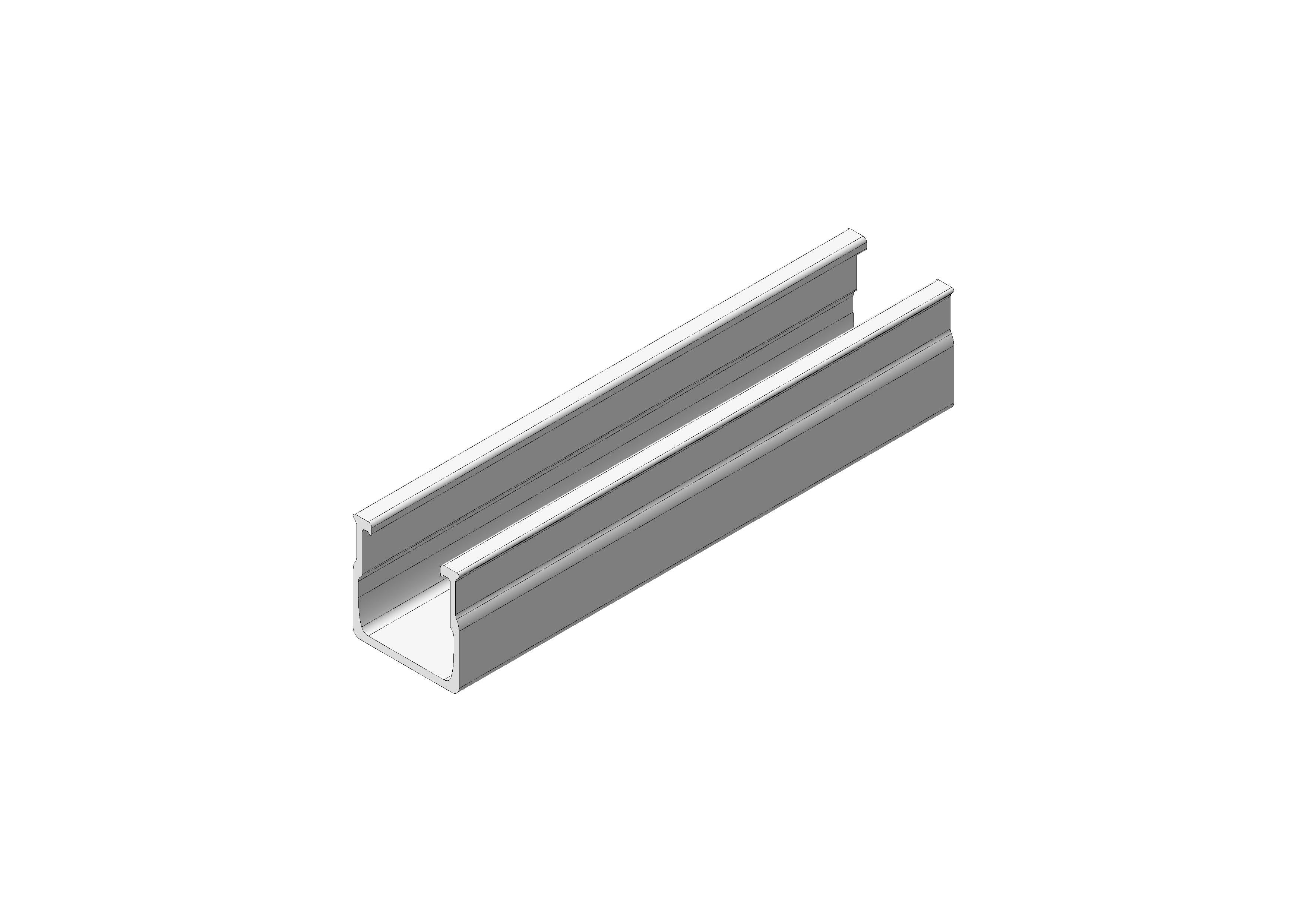 Fastensol 400mm Mini Rail - Portrait for Metal Trapezoidal Roofs