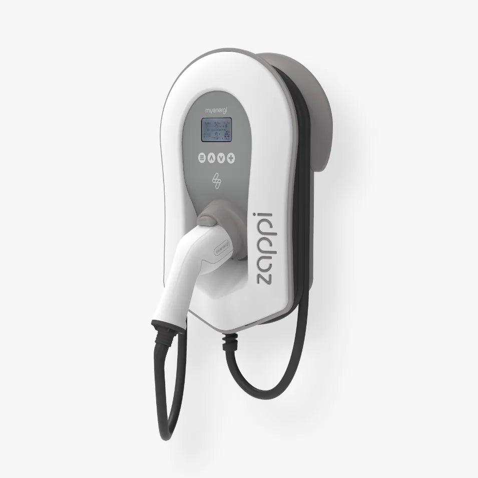 Zappi Smart EV Charger - 7kW Tethered  (White)