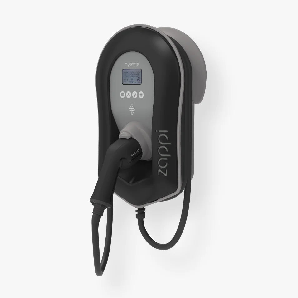 Zappi Smart EV Charger - 7kW Tethered  (Black)